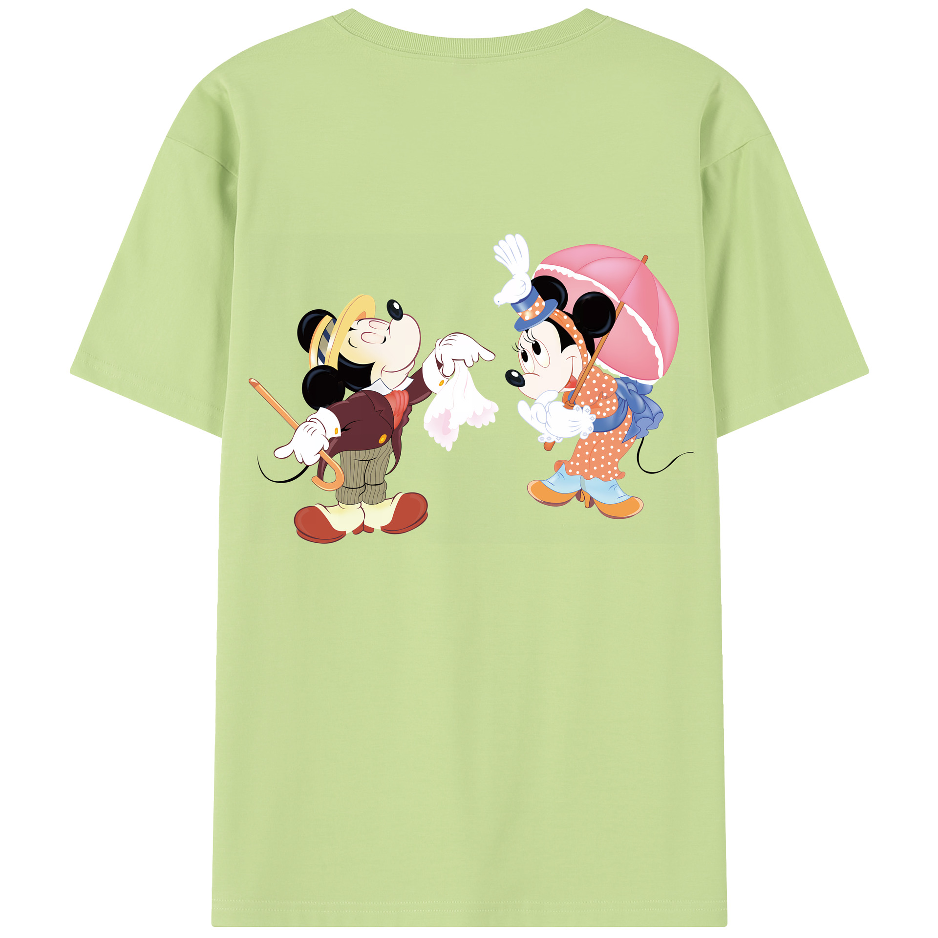 （画像用） ミッキーマウス Mickey Mouse 綿100％半袖Tシャツ（背面プリント）